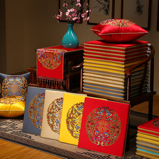 中式椅子坐垫四季通用办公室垫子红木椅子垫定制太师椅家用椅垫