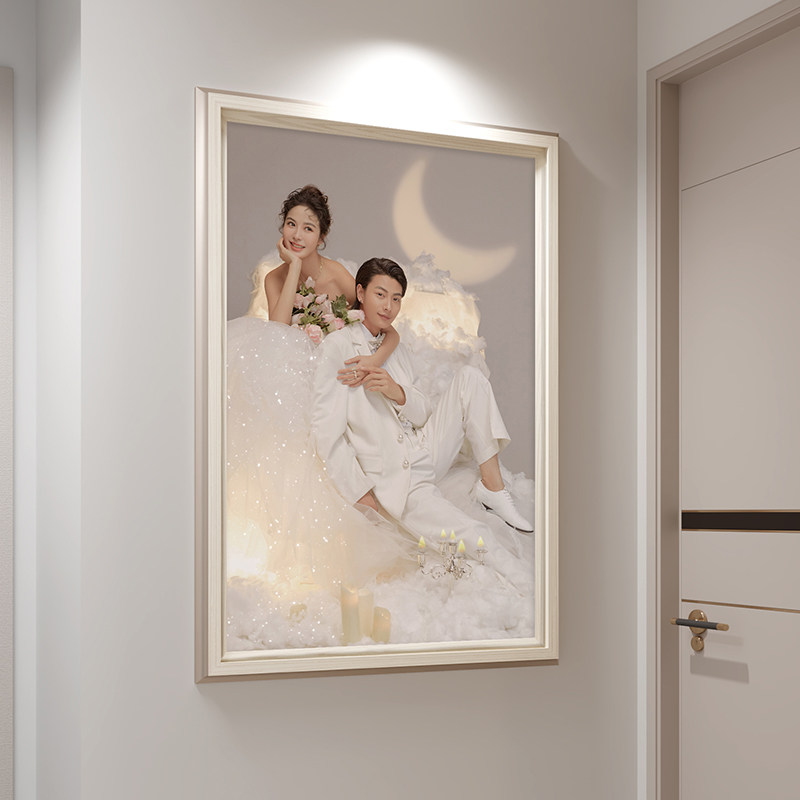 婚纱照相框挂墙床头结婚照放大挂画制作照片打印加洗全家福宝宝照
