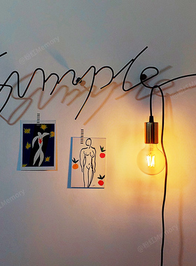 in风装饰品房间墙上店铺室内创意墙面铁艺字母imle卧室壁饰