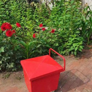 玻璃钢沙箱特厚生锈工地加油站柜箱.方推车带轮防汛黄沙箱