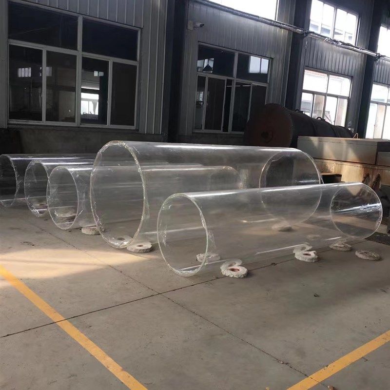 高大口径圆柱有机玻璃管圆筒空心法兰鱼缸