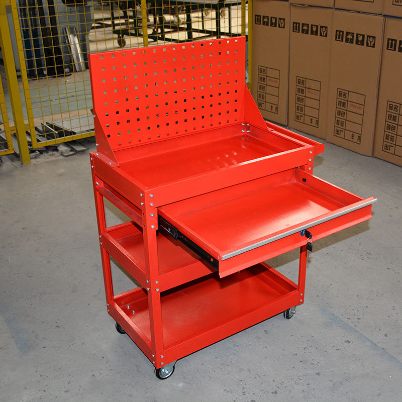 加厚三层工具车五金工具箱汽配柜零件搬运周转车带背板,五金/工具,工具车/便携工具推车/平板工具车,淘宝优惠券,粉丝福利购,淘宝优惠卷