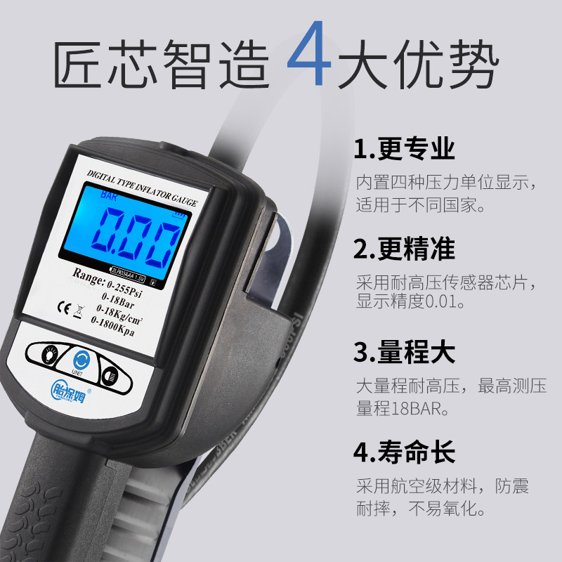 胎保姆测压表精准充气表胎压枪气压表胎压表气压轮胎表胎压汽车表