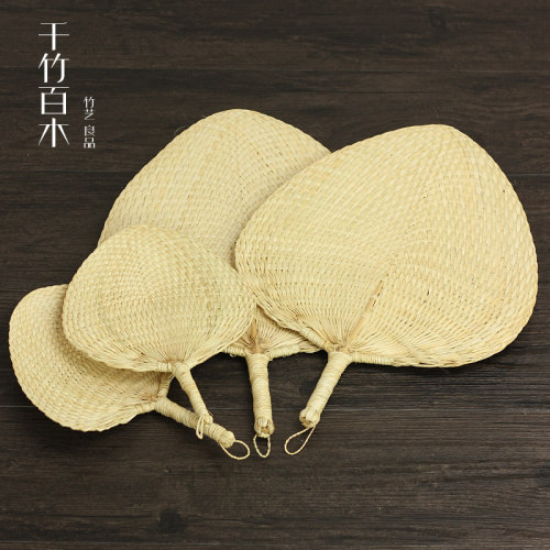 复古大蒲扇手工编织男夏季折扇手摇草编宝宝纳凉粽叶芭蕉扇子