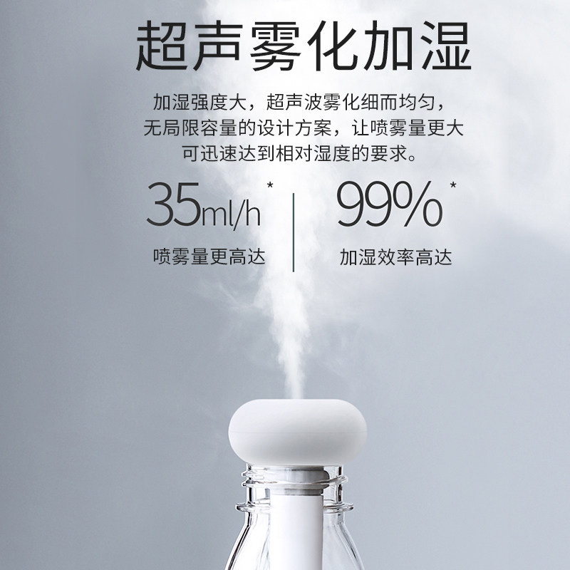 几素甜甜圈加湿器小型办公室桌面便携式矿泉水瓶u学生迷你家用静