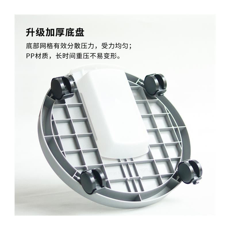 圆形托盘花盆底托盘移动加厚滚轮带接水盆花托万向轮家用塑料底座