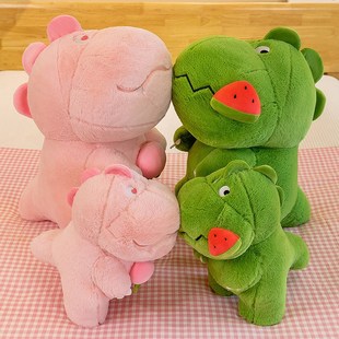 创意吃瓜搞怪小恐龙毛绒布娃娃胖墩墩玩偶儿童安抚公仔送男女