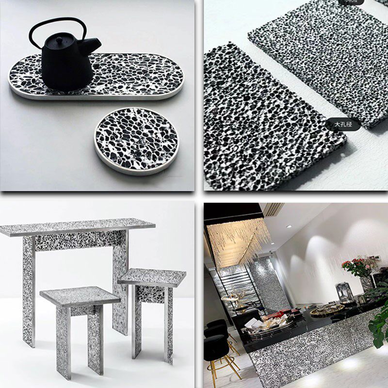 透光泡沫铝板材墙面软质发泡铝板新型装修材料吸音防火墙板