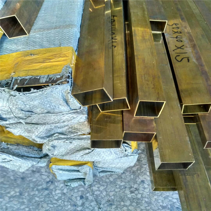 无铅黄铜管光亮黄铜管 毛细方管扁管9mm*9*mmmm**2mm