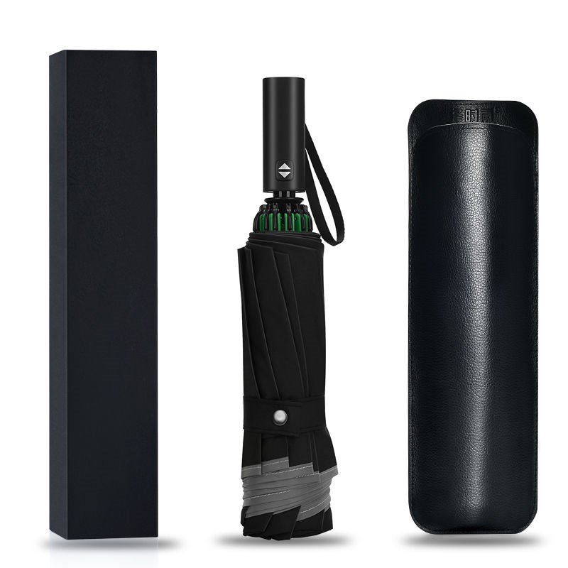 德国绿巨人全自动反向超大双人雨伞折叠男士高端定做加粗加厚两用