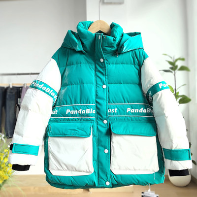 160/170男女童羽绒服冬季青少年装鸭绒加厚保暖外套宽松大码免洗