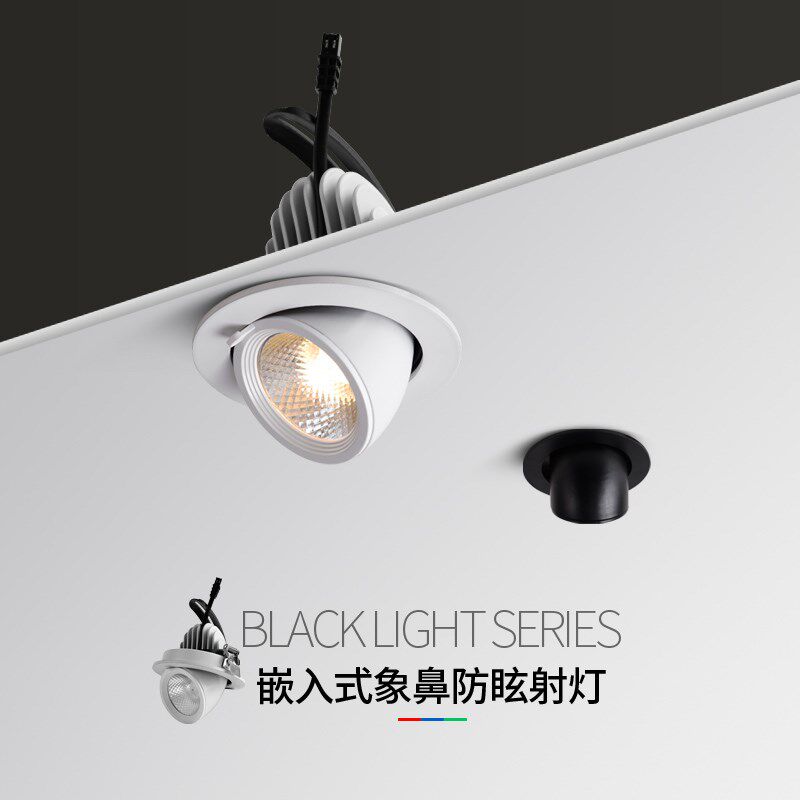 象鼻灯嵌入式客厅灯卧室书房店铺背景墙天灯
