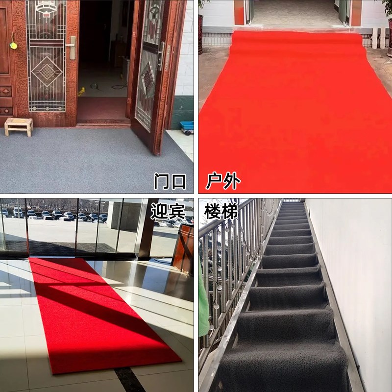 丝圈入户门垫门口进门垫子可裁剪红色地毯商用大面积耐脏防滑地垫
