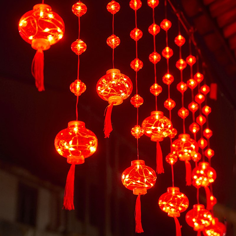 红灯挂饰室内春灯灯串阳台灯过年灯新年灯彩灯