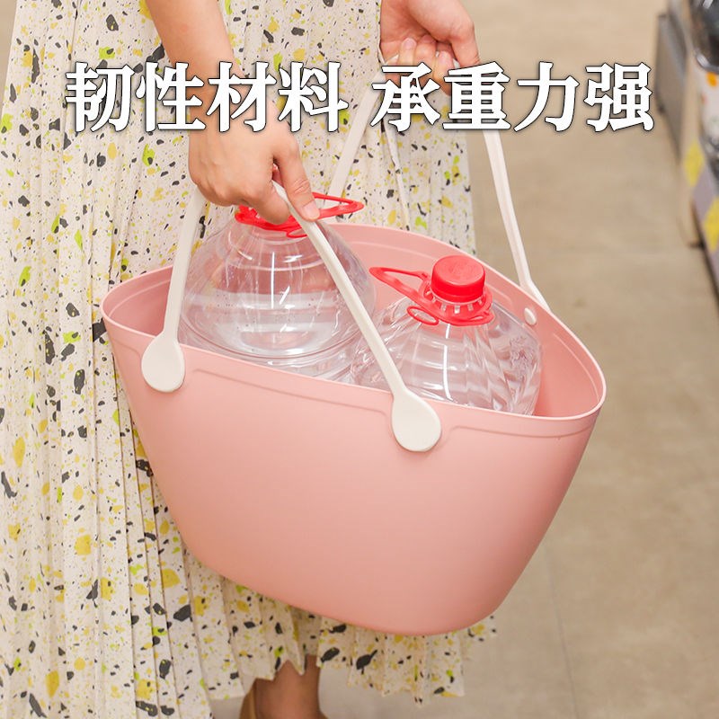 买菜篮子野餐篮手提大中小号提菜超市购物篮零食脏衣篓收纳筐家用
