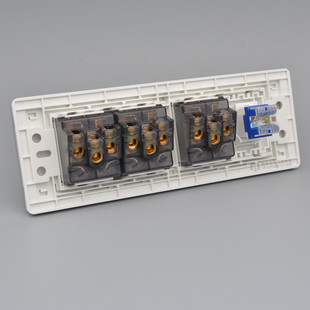 四位六类带个五孔插座千兆电脑网线网口墙壁插