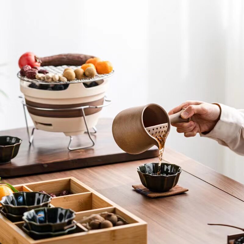 围炉煮茶炉全室内烤奶茶家用罐罐茶壶打边炉茶室商用碳烤炉