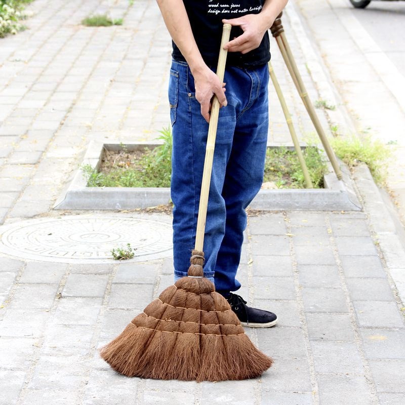 扫把工厂车间老式棕毛棕榈新款家用扫院子扫地笤帚长柄大扫帚