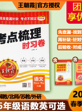 2026新王朝霞考点梳理时习卷小学一二三四五六年级下册人教版北师版冀教版语文数学英语试卷单元检测卷复习巩固查漏补缺考点不放过