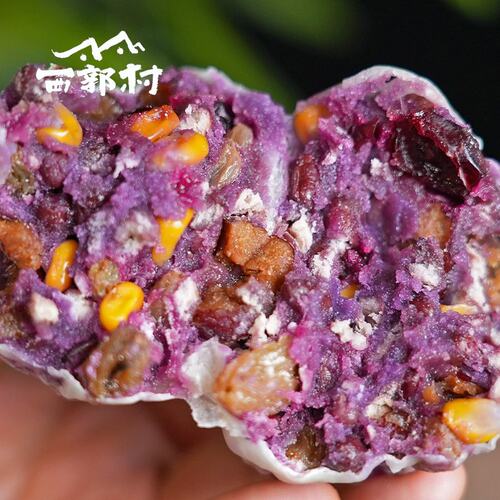 xiguocun/西郭村山东手工粗粮粘豆包轻食饱腹代餐家庭早餐7种口味