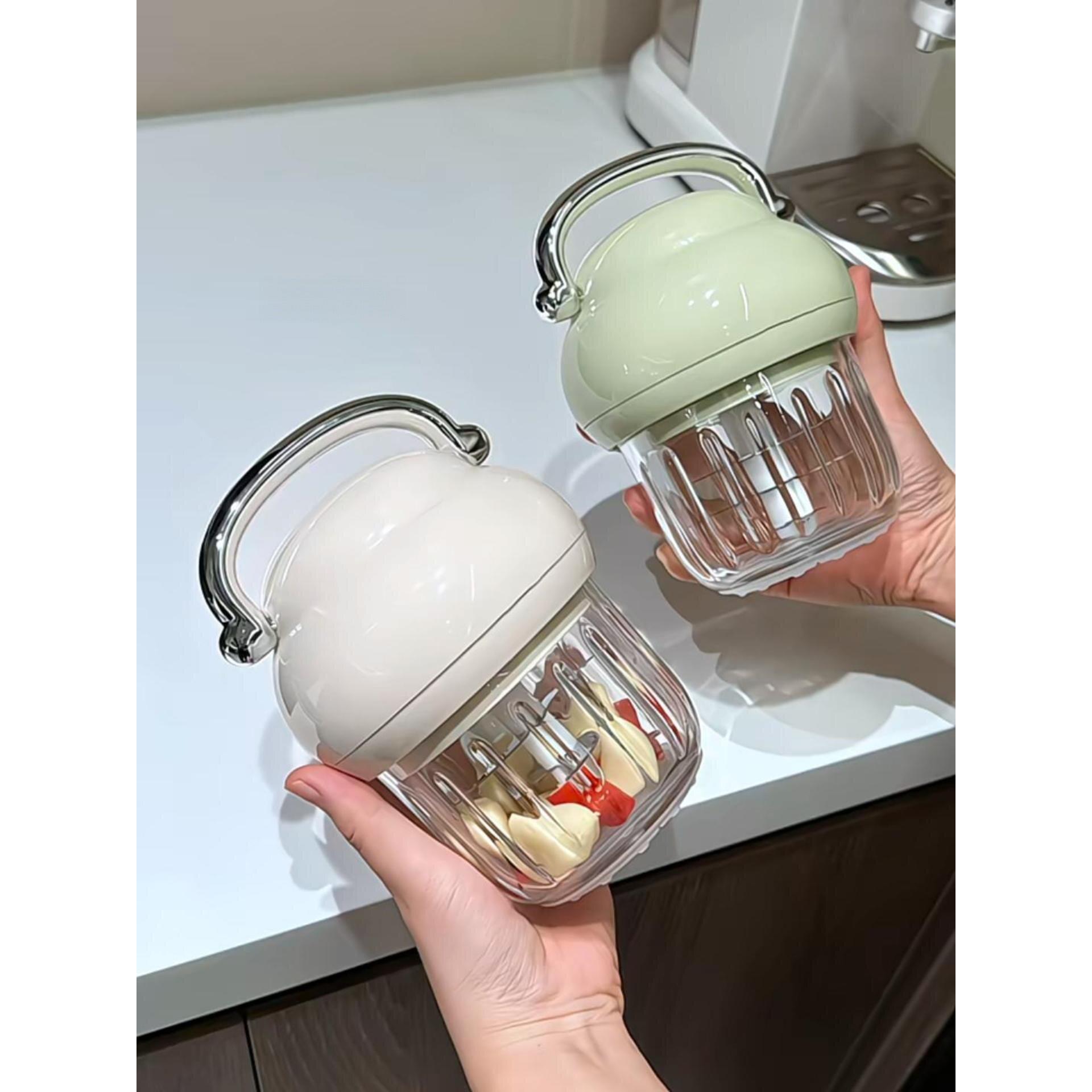 蒜泥器电动迷你大容量不锈钢多功能捣蒜器婴儿宝宝辅食机厨房好物图片