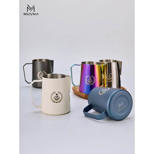 意式咖啡尖嘴拉花杯304不锈钢拉花缸450/600ml打奶泡缸咖啡器具