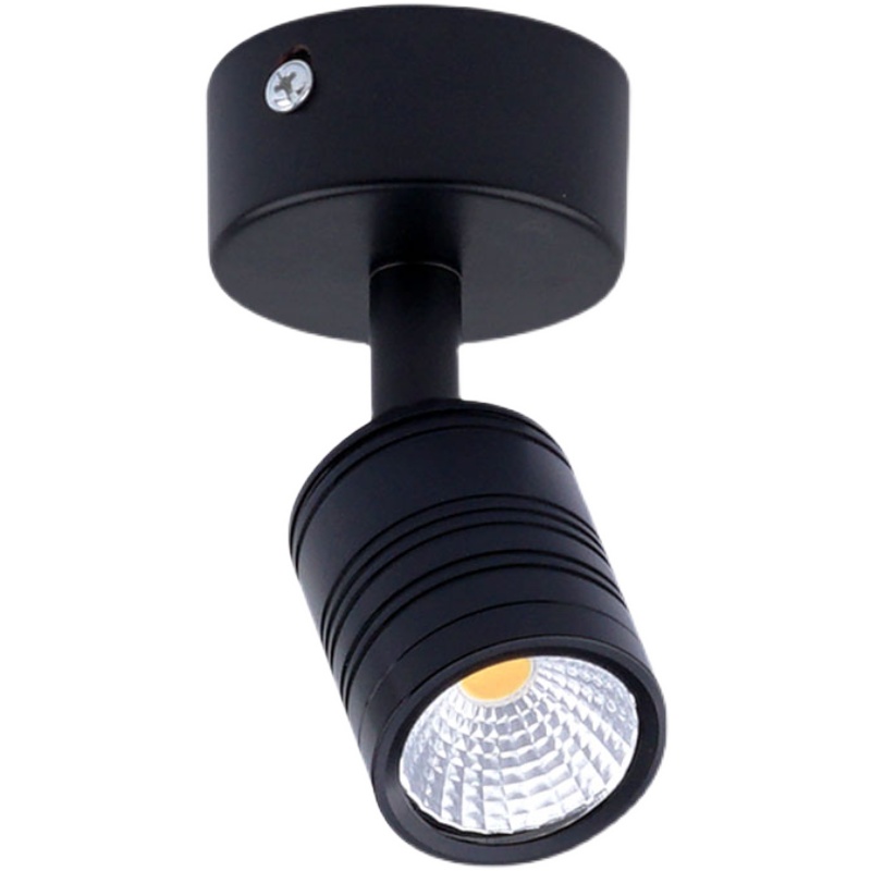 黑色led明装小射灯免开孔天花灯客厅背景墙W可调彩光吸顶V伏