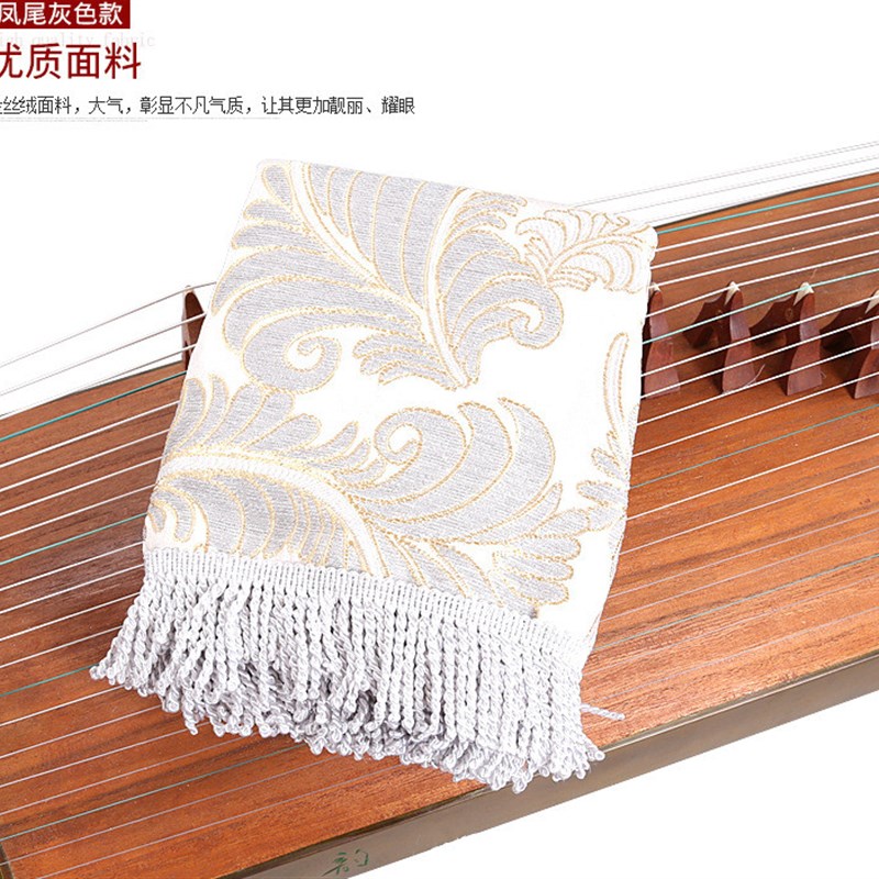 通用型古筝罩绸缎色刺绣琴披罩防尘古筝罩子 防尘罩古筝盖布