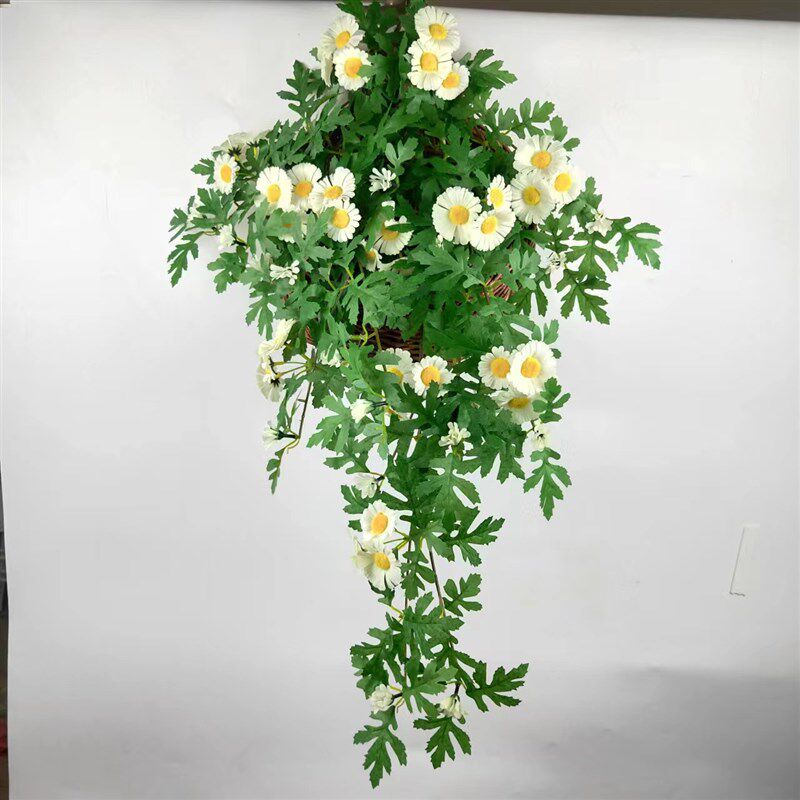 in风仿真植物墙面装饰小雏菊假花室内墙壁假花藤蔓电视背景遮丑