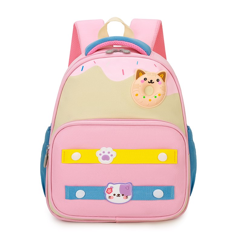 幼儿园书包女超轻便撞色小中大班儿童包男减负护脊学前班