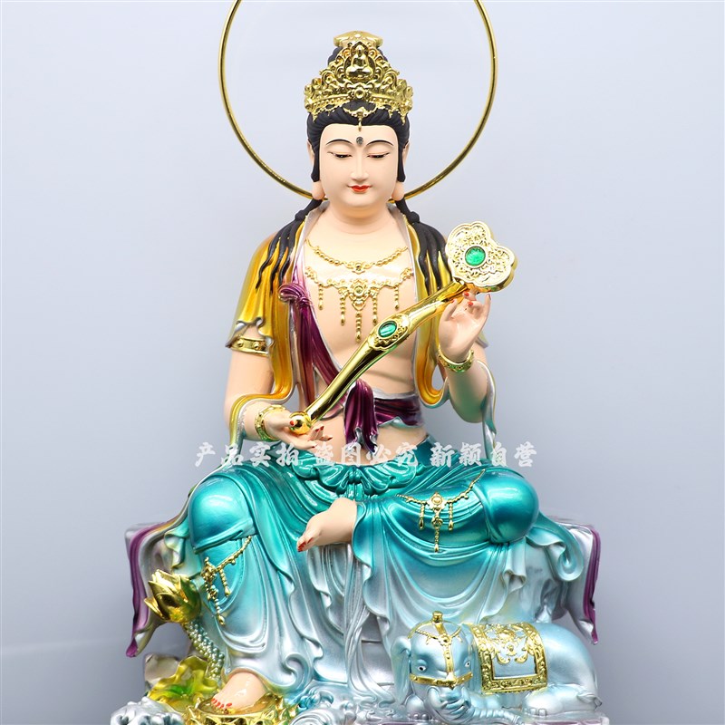 树脂神像 文殊普贤神像 文殊菩萨普贤菩萨像 家用工艺摆件