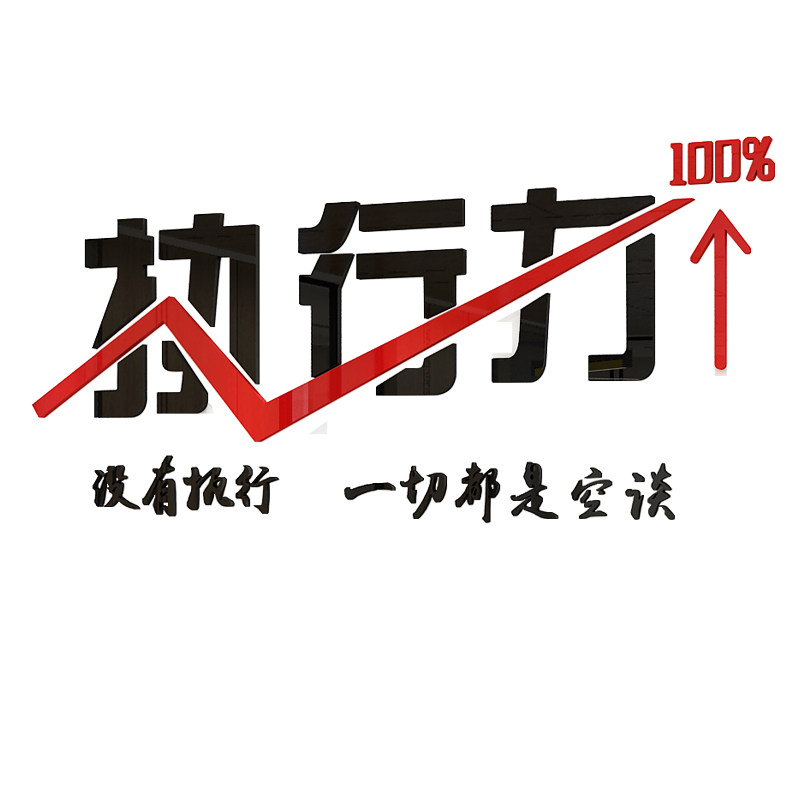 执行力励志标语墙贴办公室会议室d立体装饰布置自律文字墙贴画,家居饰品,软装墙贴,淘宝优惠券,粉丝福利购,淘宝优惠卷