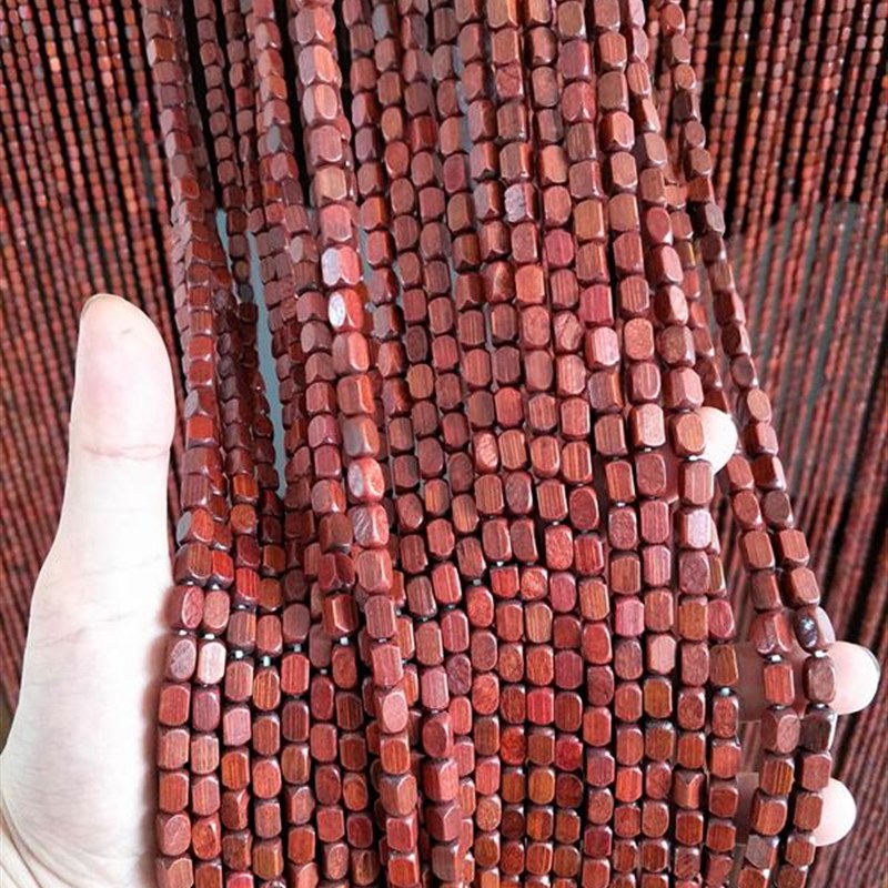 田园新款门店加密防蚊蝇门实木珠帘 简约中式复古风隔断装饰挂帘