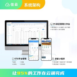 智慧景区票务管理系统软件游乐场电子自助售票检票验票闸机识别