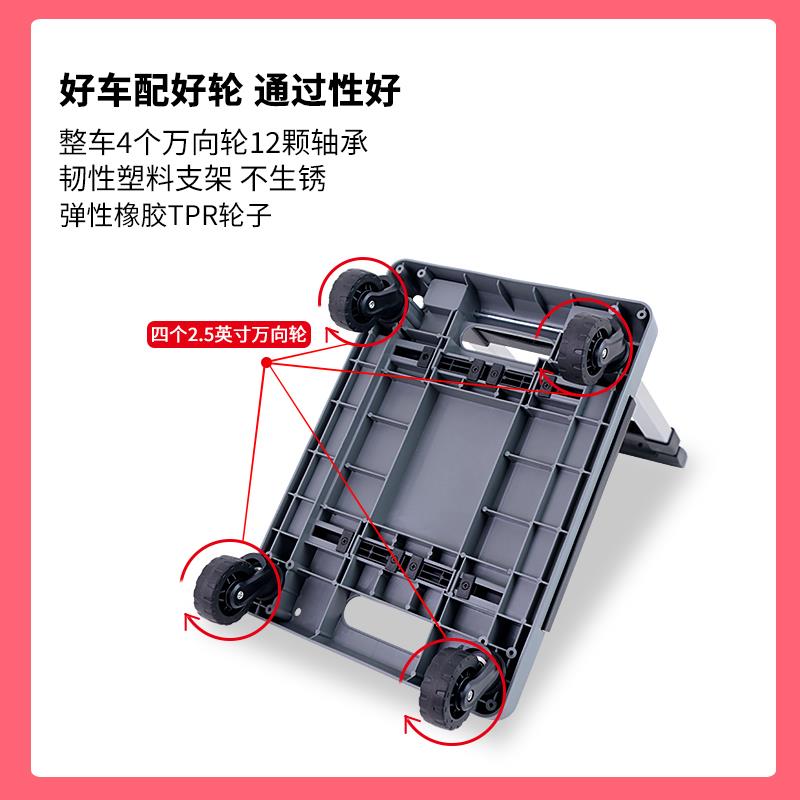 买菜车购物车手推车平板推拉两用小拉车小推货手拉车