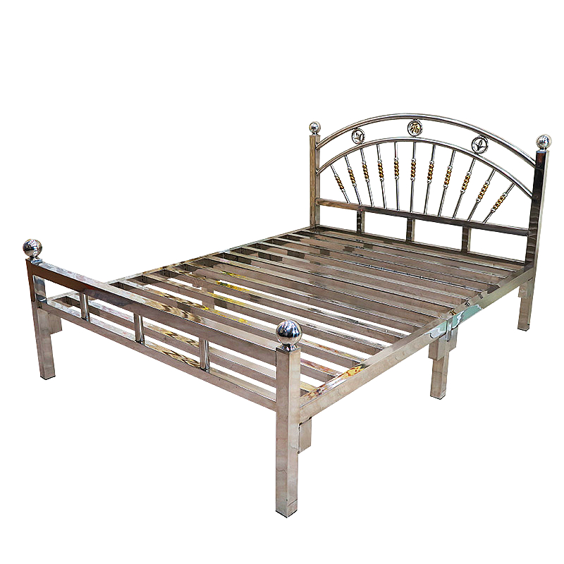 不锈钢床 欧式现代人床1.米公寓出租房0不锈钢床架子
