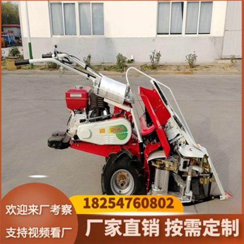 小型稻谷收割农用小型割稻谷手扶自走式小麦水稻收割打捆一体