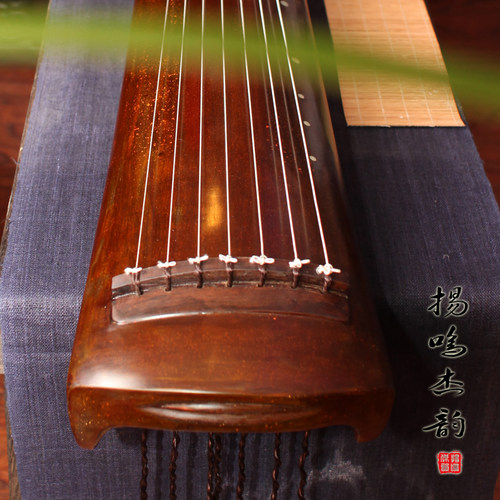 扬鸣古琴演奏级老杉木纯生漆梁鸾式古琴 送琴桌送