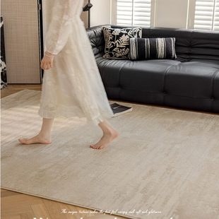 极简高级轻奢别墅卧室沙发防水地毯可擦免洗 现代侘寂客厅地毯意式