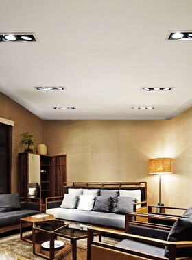 led斗胆灯双头格栅灯12w15w商场家具单三头AR111两孔cob天花射灯