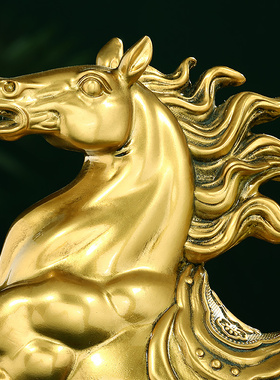 马到成功生肖马摆件招财客厅办公室酒柜大气装饰品送领导开业礼物