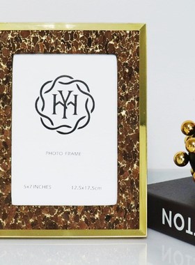 新品影楼新品创意金属相框寸寸玻璃相框桌面软装摆件样板间画框
