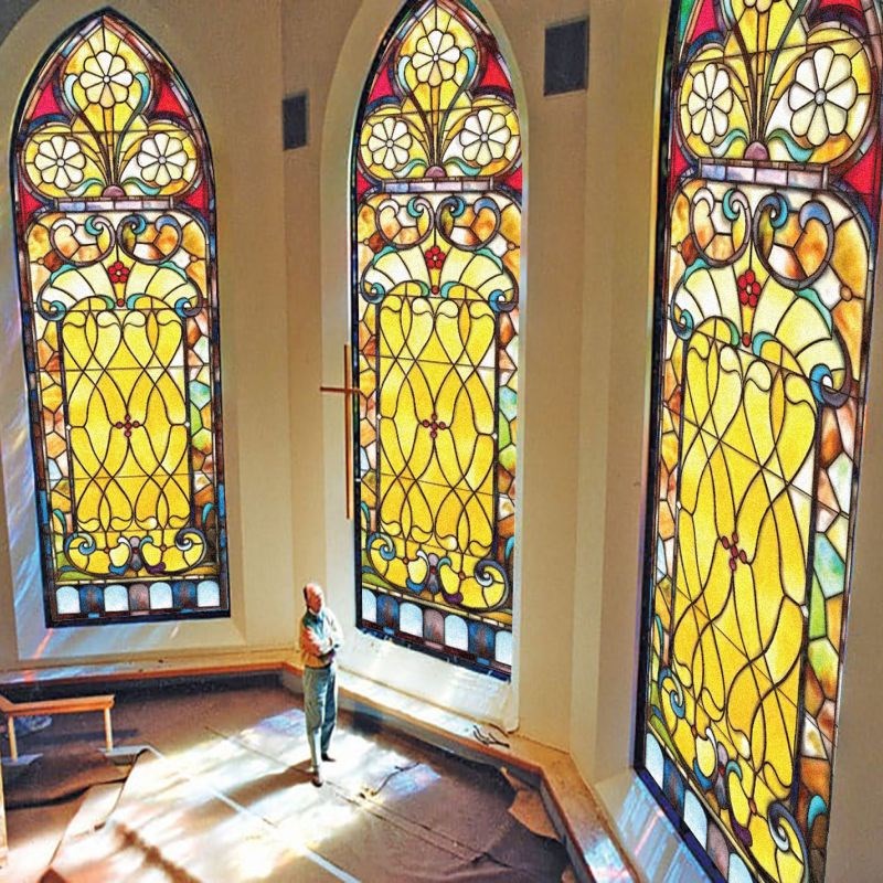 梓滢欧式复古玻璃贴膜西方窗户磨砂静电自粘贴纸透光不透明防遮光