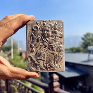 中式复古非遗砖雕门神赵匡胤杨衮山西文创礼品年画版浮雕冰箱贴