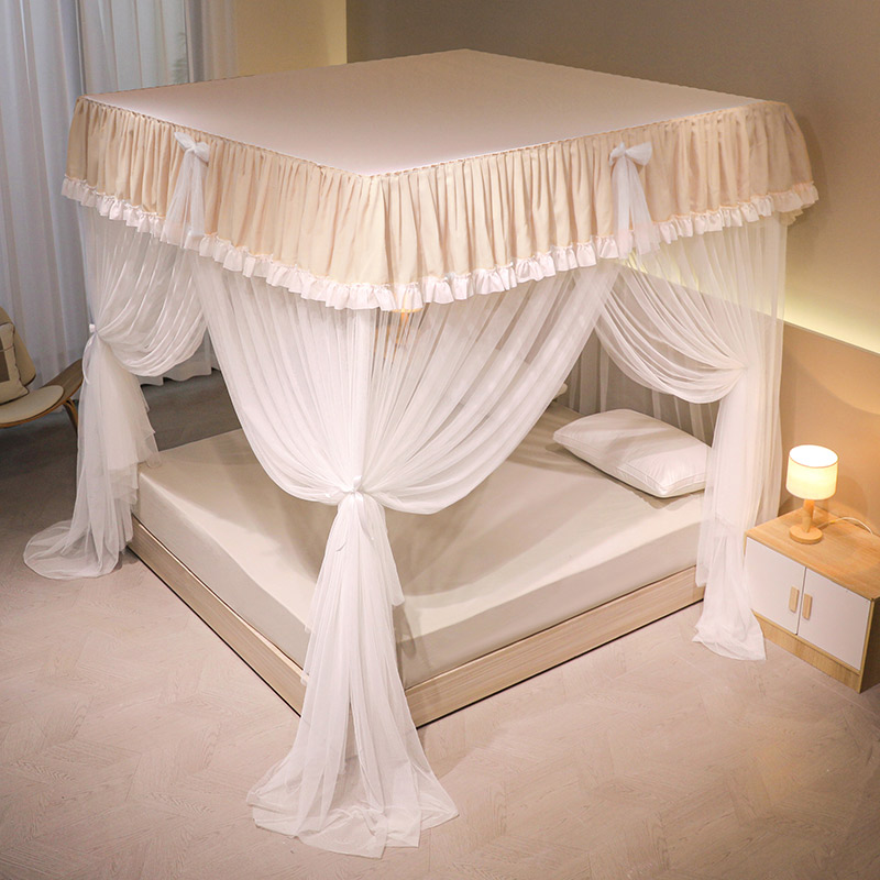 2023新款蚊帐家用三门宫廷落地式1.8牀双人公主风加厚支架1.5米
