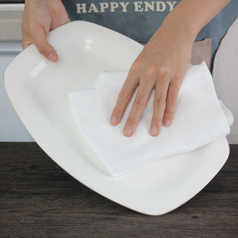 擦碗布擦盘子餐具加厚吸水专用擦干抹布不掉毛擦杯子厨房打干毛巾