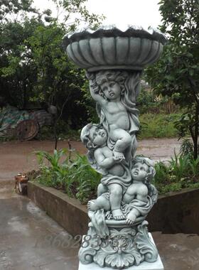 欧式时尚园林园艺家装立体雕塑天使花盆家居礼品摆设办公商务摆件