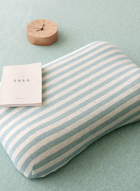 日式全棉天竺棉蝶形记忆棉枕套纯棉35X50cm乳胶枕枕头套一只装