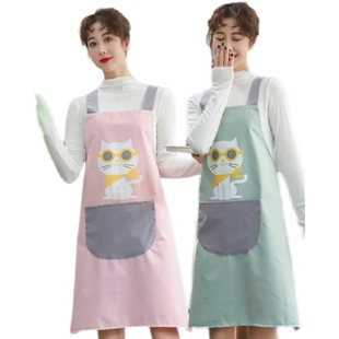 貓咪圍裙韓式 工作服圍裙 背帶時尚
