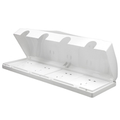 四联防水盒 浴室防溅盒 86型四位开关插座连体挡水盒 透明防水罩